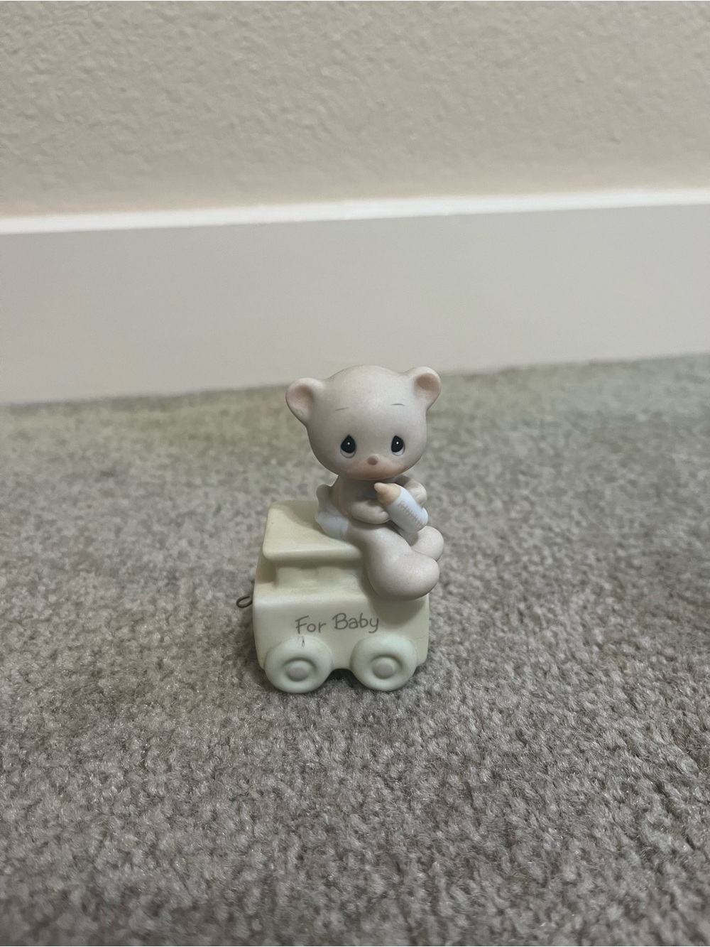 Precious Moments Birthday Train, Baby Bear Figurine ”May Your Birthday Be Warm”